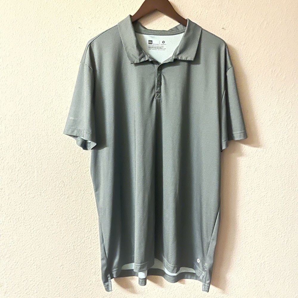Xersion - mens quick dri heather sage polo